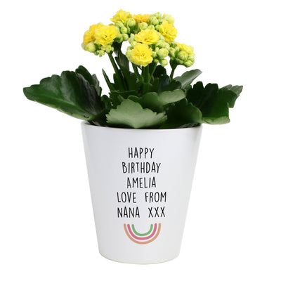 Personalised Rainbow Ceramic Plant Pot - Shop Personalised Gifts