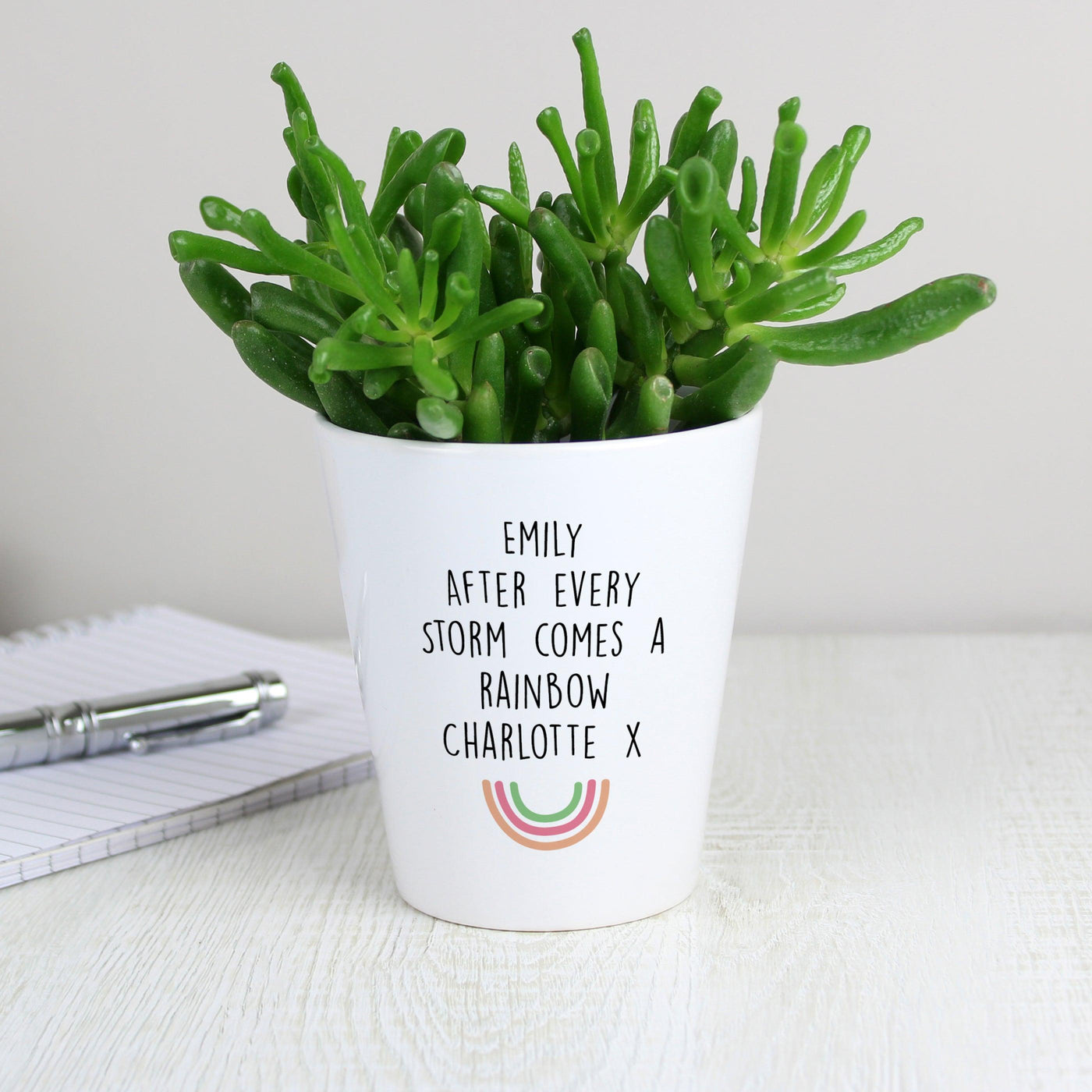 Personalised Rainbow Ceramic Plant Pot - Shop Personalised Gifts