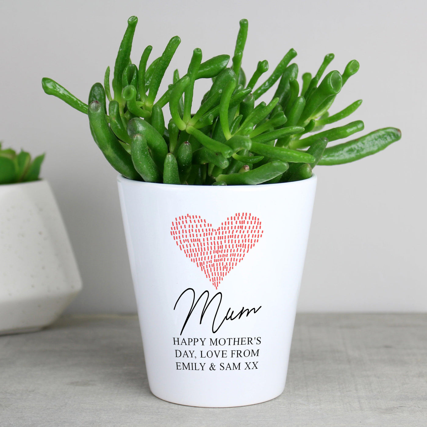 Personalised Heart Ceramic Plant Pot - Shop Personalised Gifts