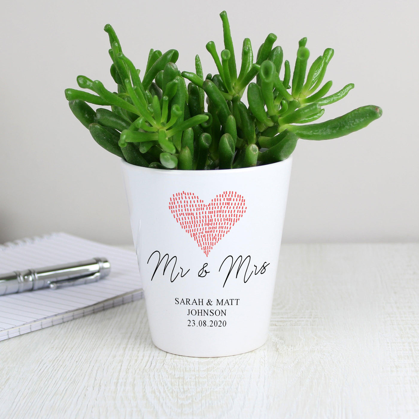 Personalised Heart Ceramic Plant Pot - Shop Personalised Gifts
