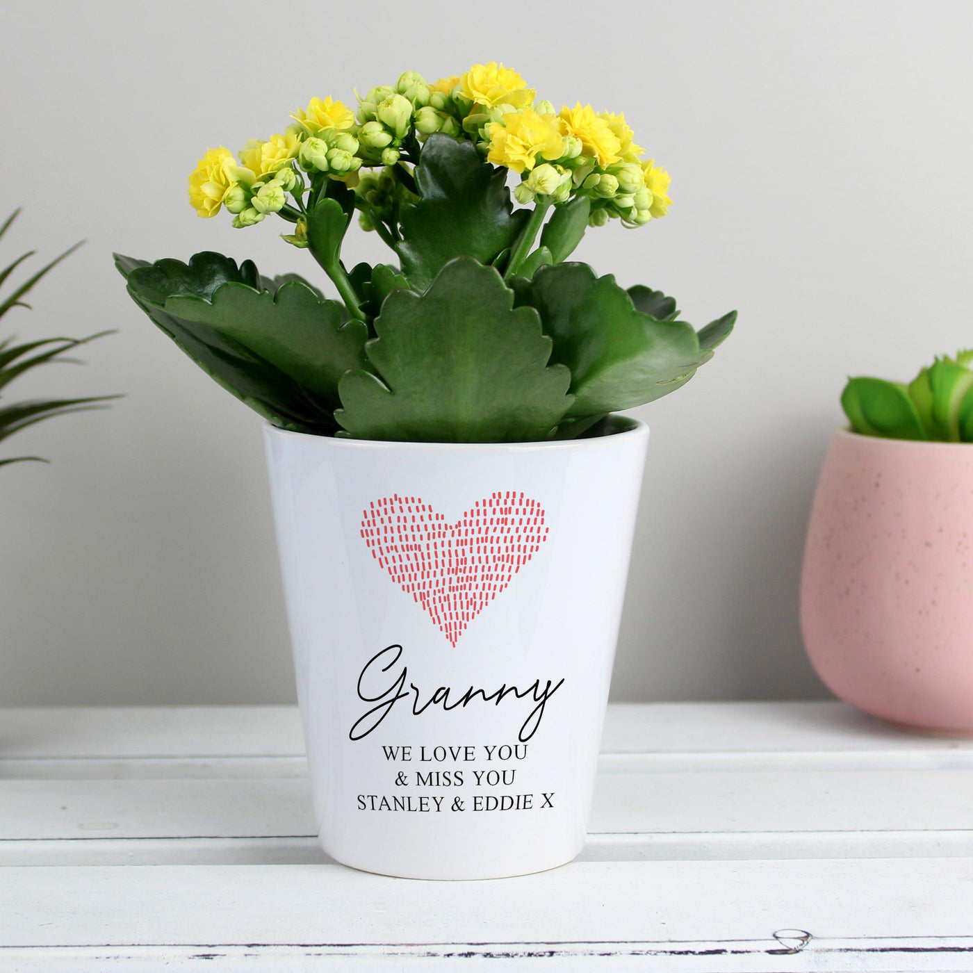 Personalised Heart Ceramic Plant Pot - Shop Personalised Gifts