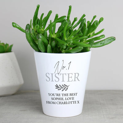 Personalised Free Text Ceramic Plant Pot - Shop Personalised Gifts