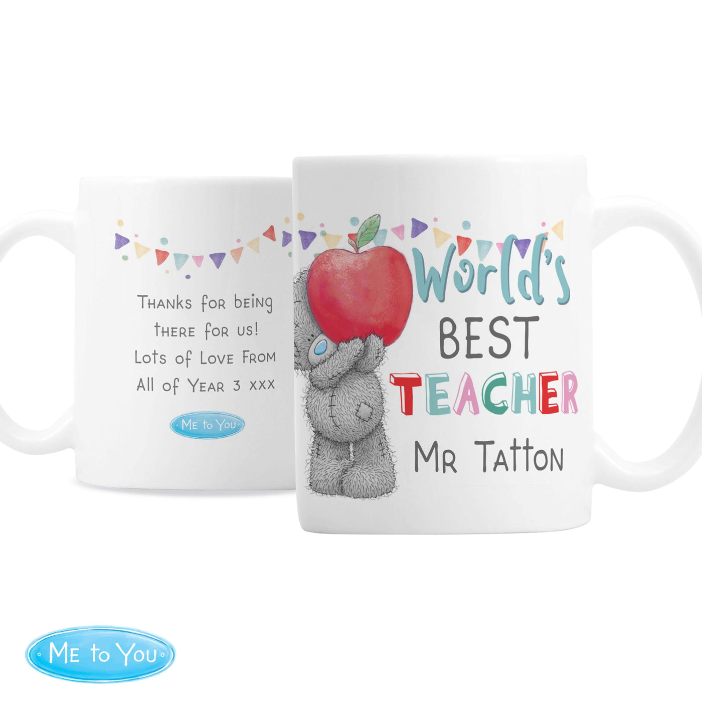 Personalised Me to You World's Best Teacher Ceramic Mug - Shop Personalised Gifts