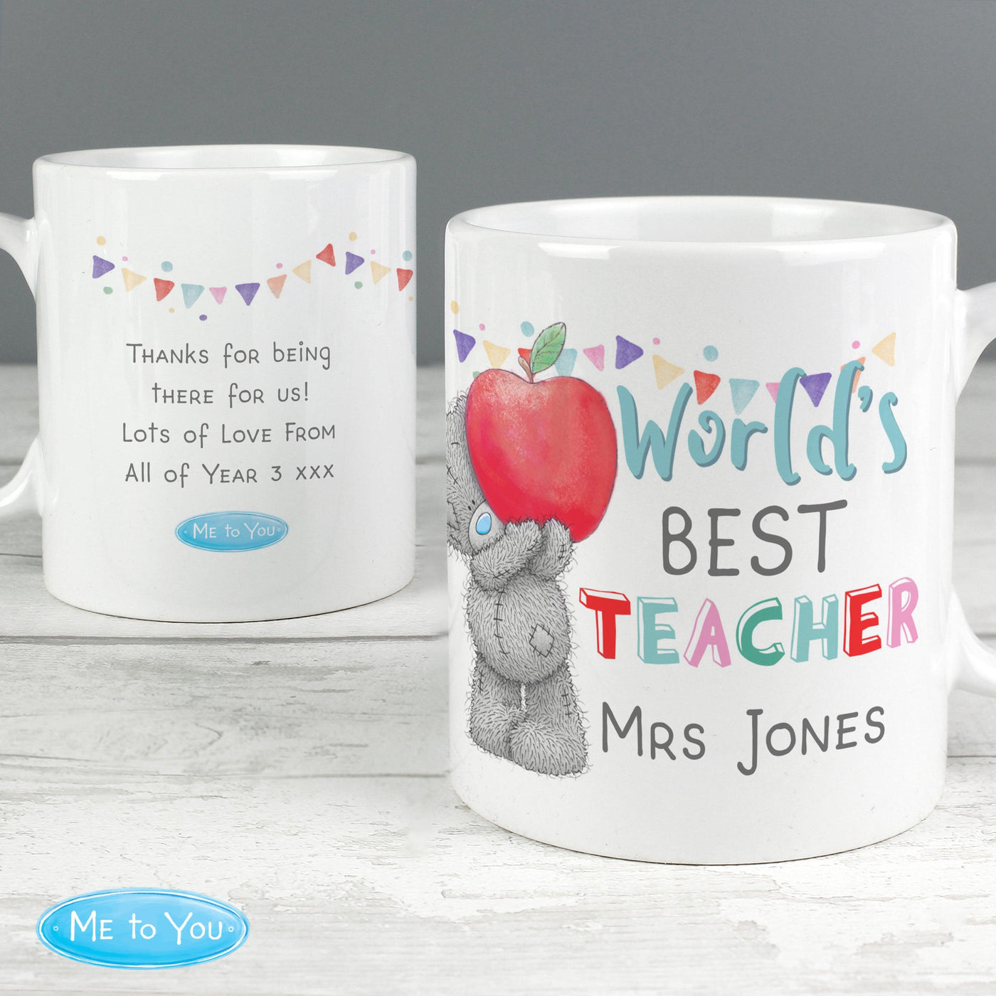 Personalised Me to You World's Best Teacher Ceramic Mug - Shop Personalised Gifts