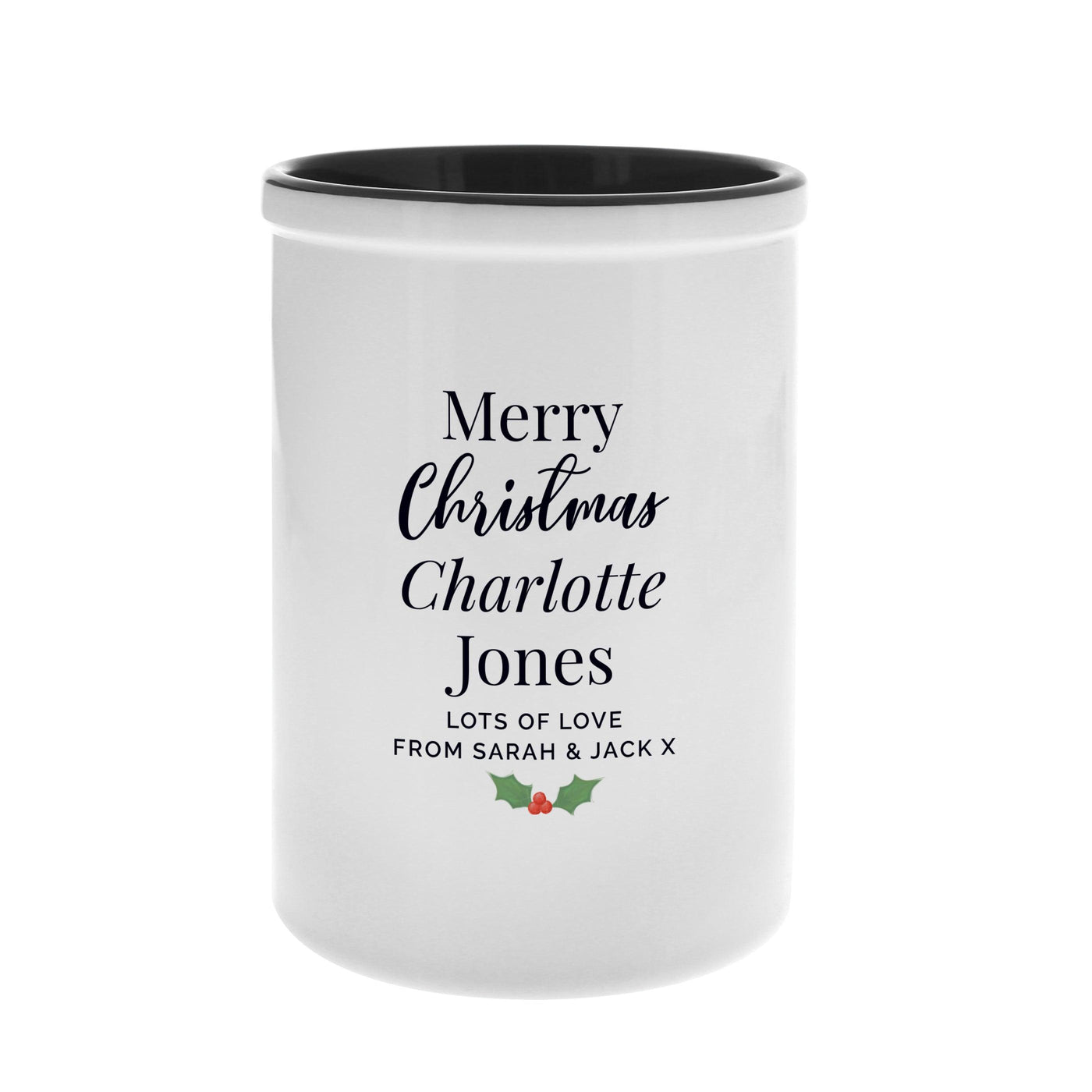 Personalised Christmas Free Text Ceramic Storage Pot - Shop Personalised Gifts