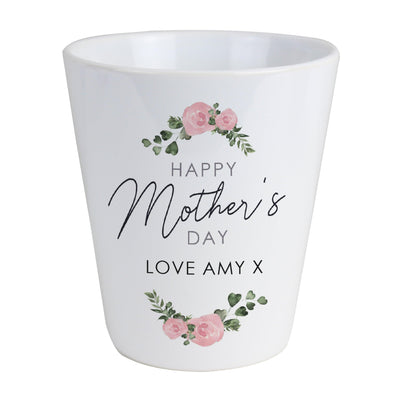 Personalised Abstract Rose Happy Mothers Day Plant Pot - Shop Personalised Gifts