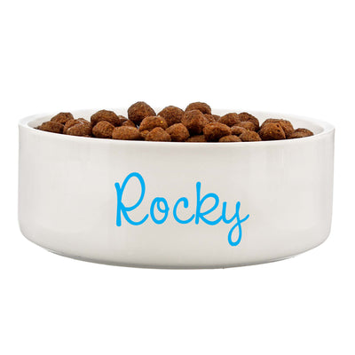 Personalised Blue Name 14cm Medium Pet Bowl