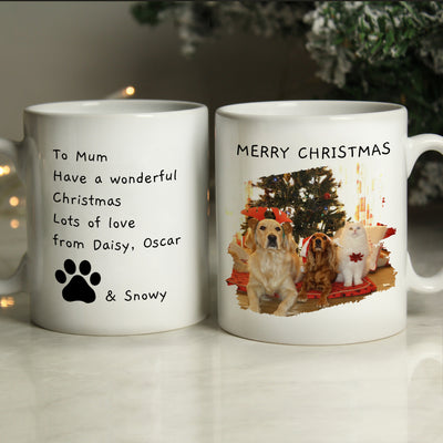 Personalised Free Text Pet Photo Upload Ceramic Mug