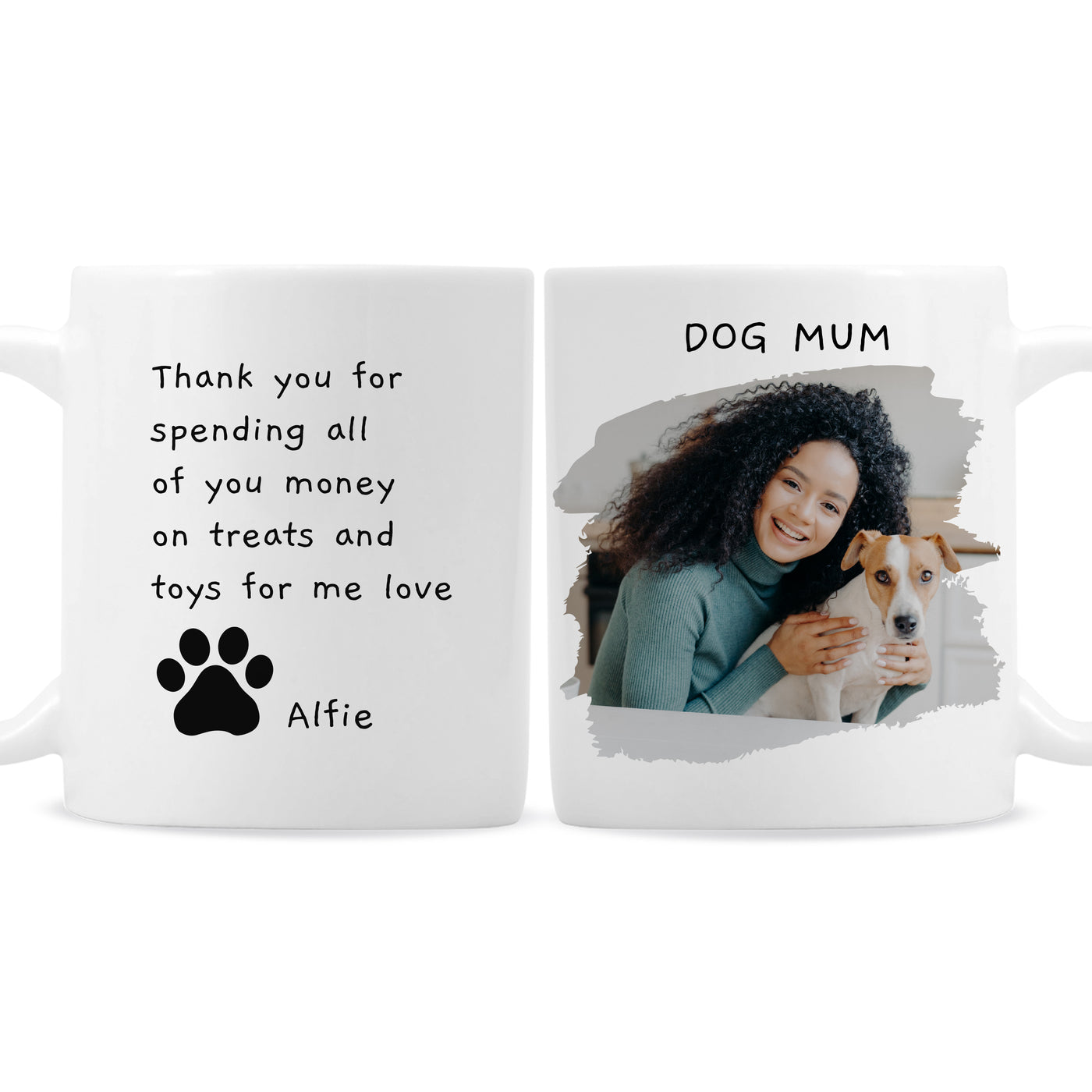 Personalised Free Text Pet Photo Upload Ceramic Mug