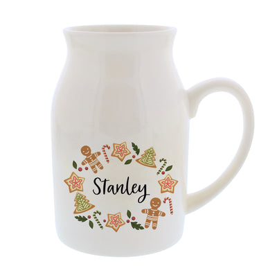 Personalised Christmas Ceramic Milk Jug