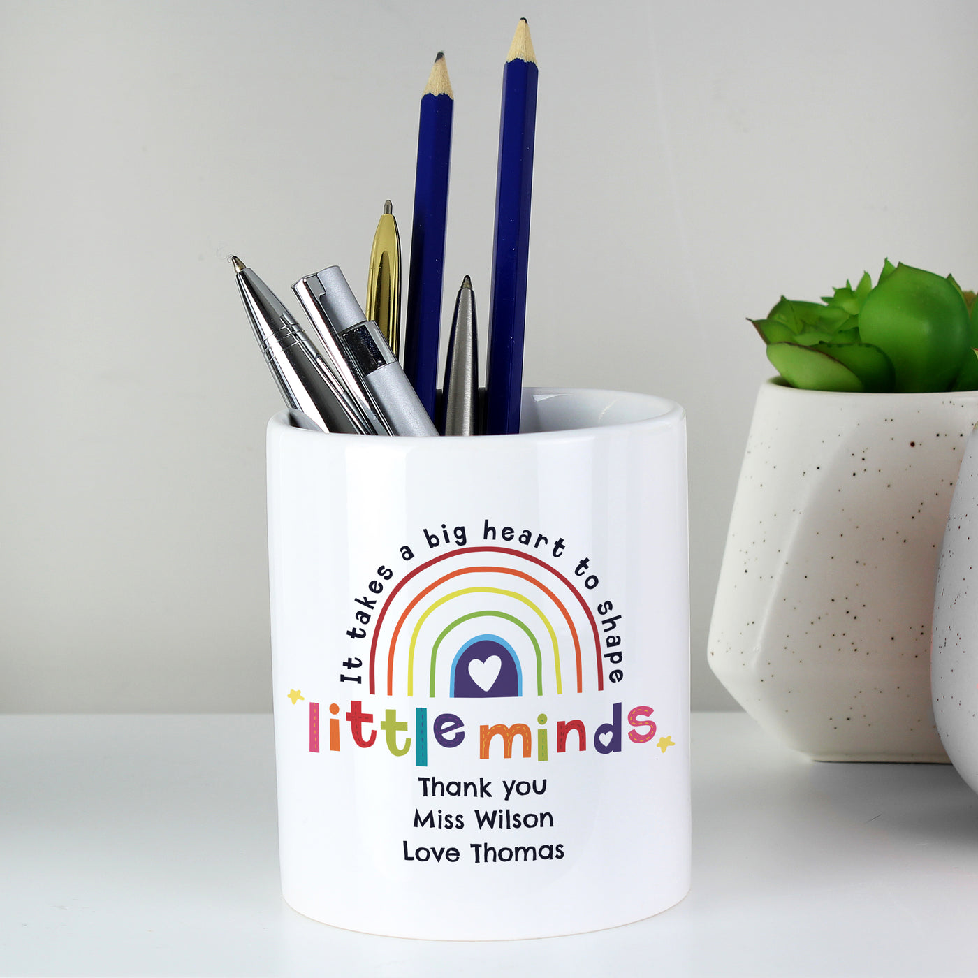 Personalised Shape Little Minds Ceramic Storage Pot