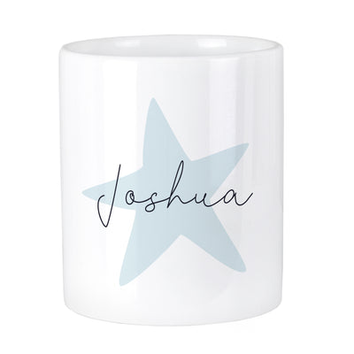 Personalised Blue Star Ceramic Storage Pot