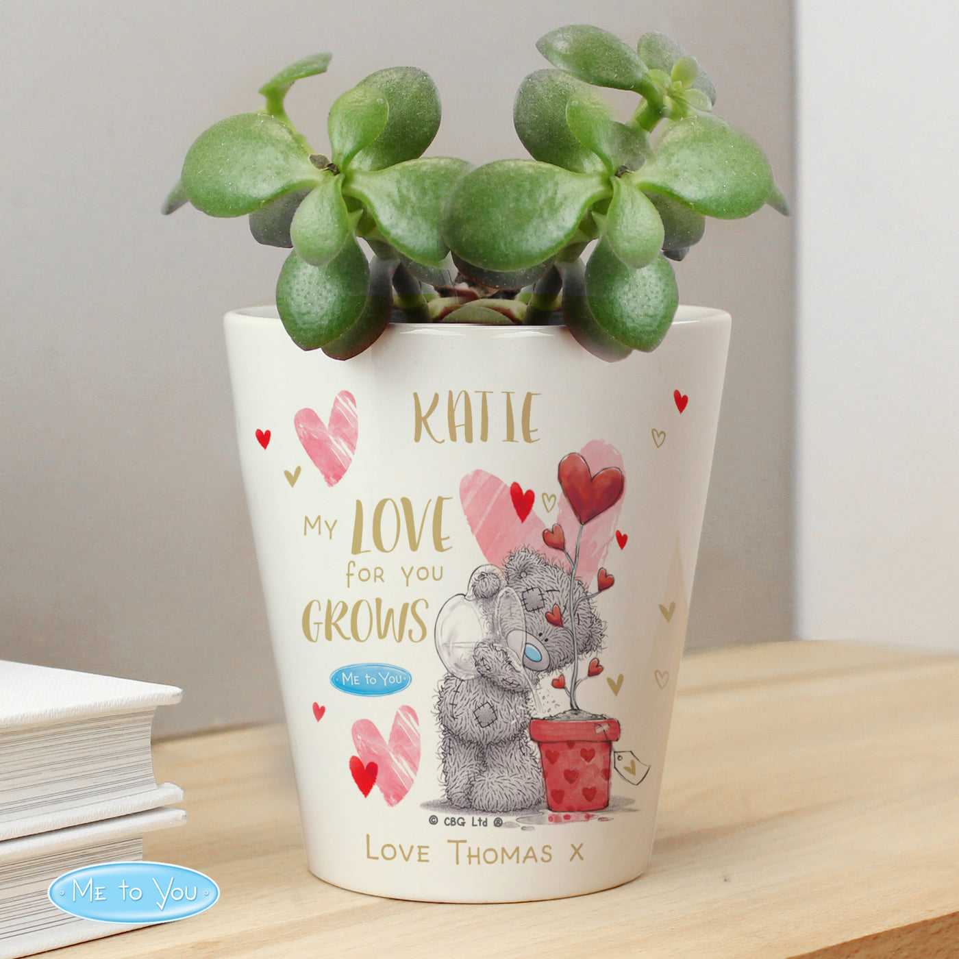 Personalised Me To You Hold You Forever Ceramic Plant Pot