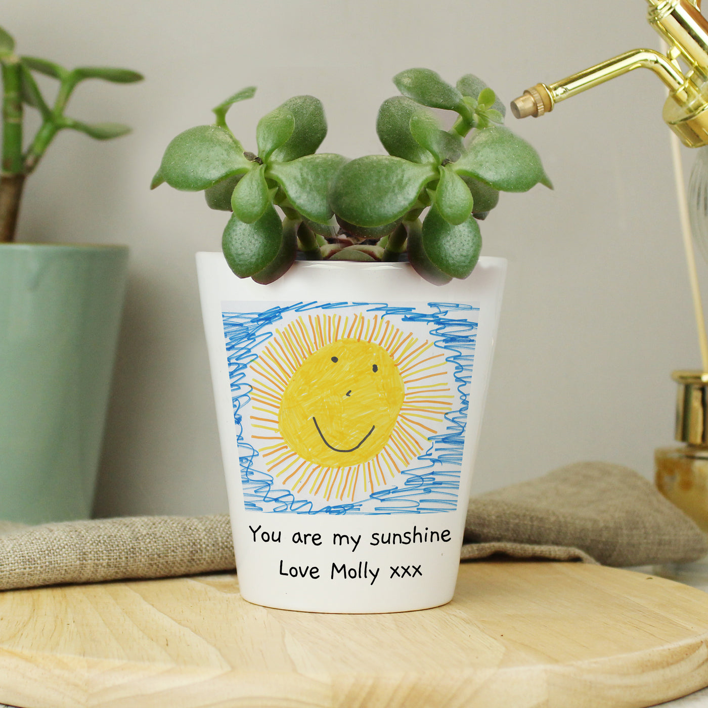 Personalised Childrens Drawing Photo Upload Ceramic Plant Pot