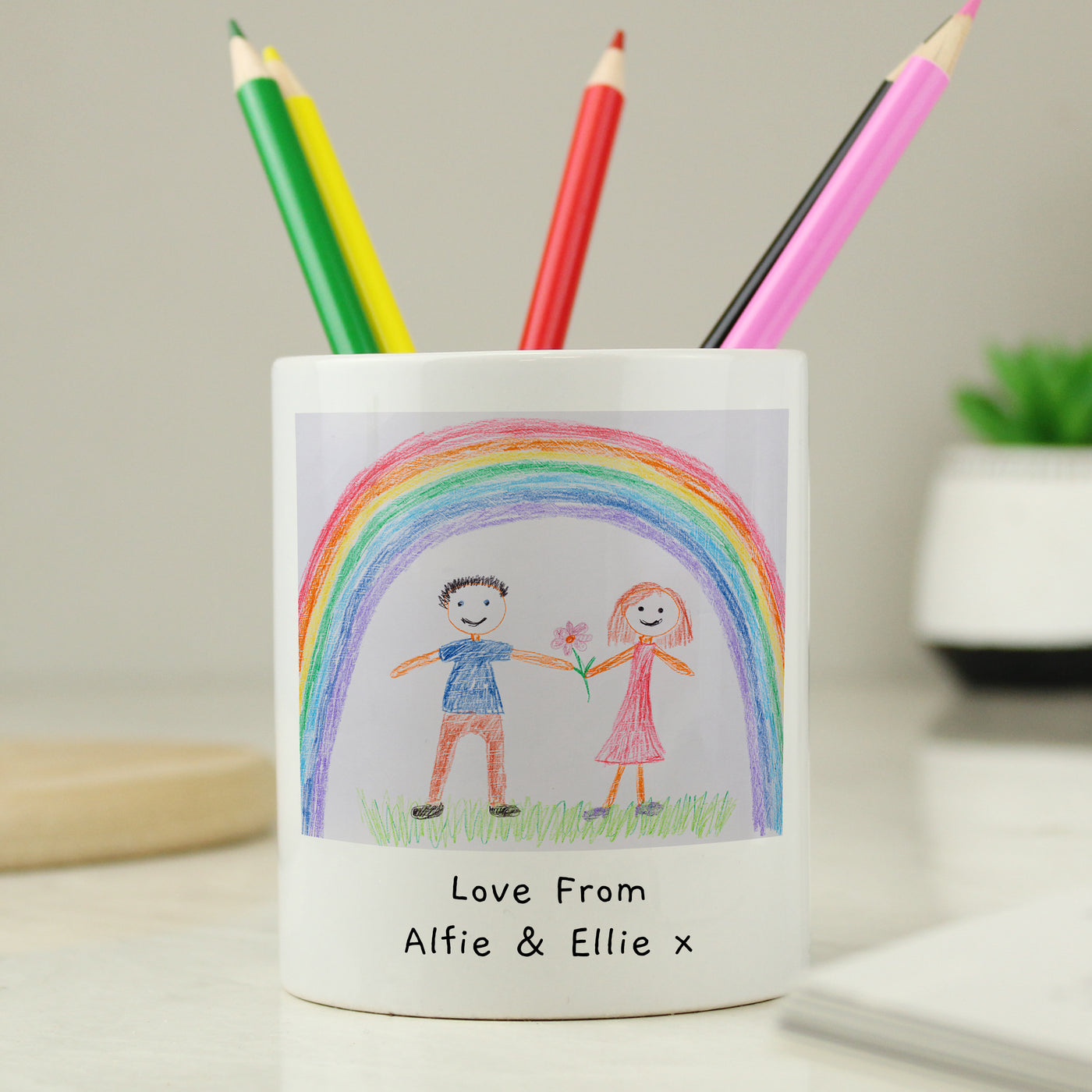 Personalised Childrens Drawing Photo Ceramic Storage Pot
