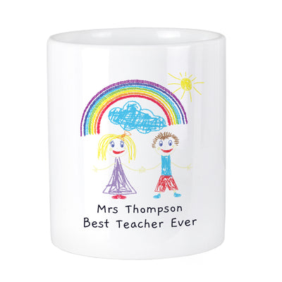 Personalised Childrens Drawing Photo Ceramic Storage Pot