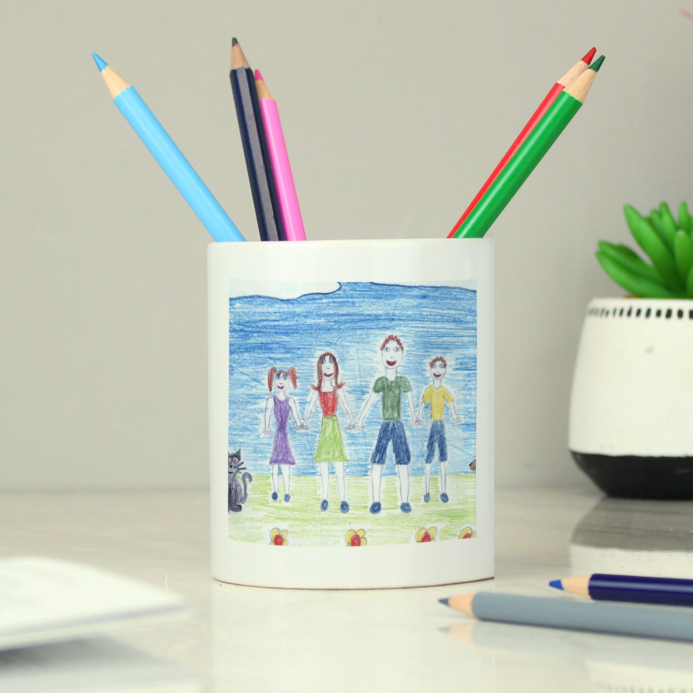 Personalised Childrens Drawing Photo Ceramic Storage Pot