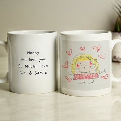 Personalised Childrens Drawing Photo Upload Ceramic Mug