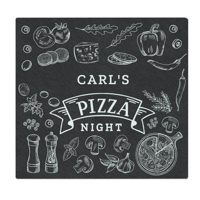 Personalised Pizza Glass Chopping Board/Worktop Saver