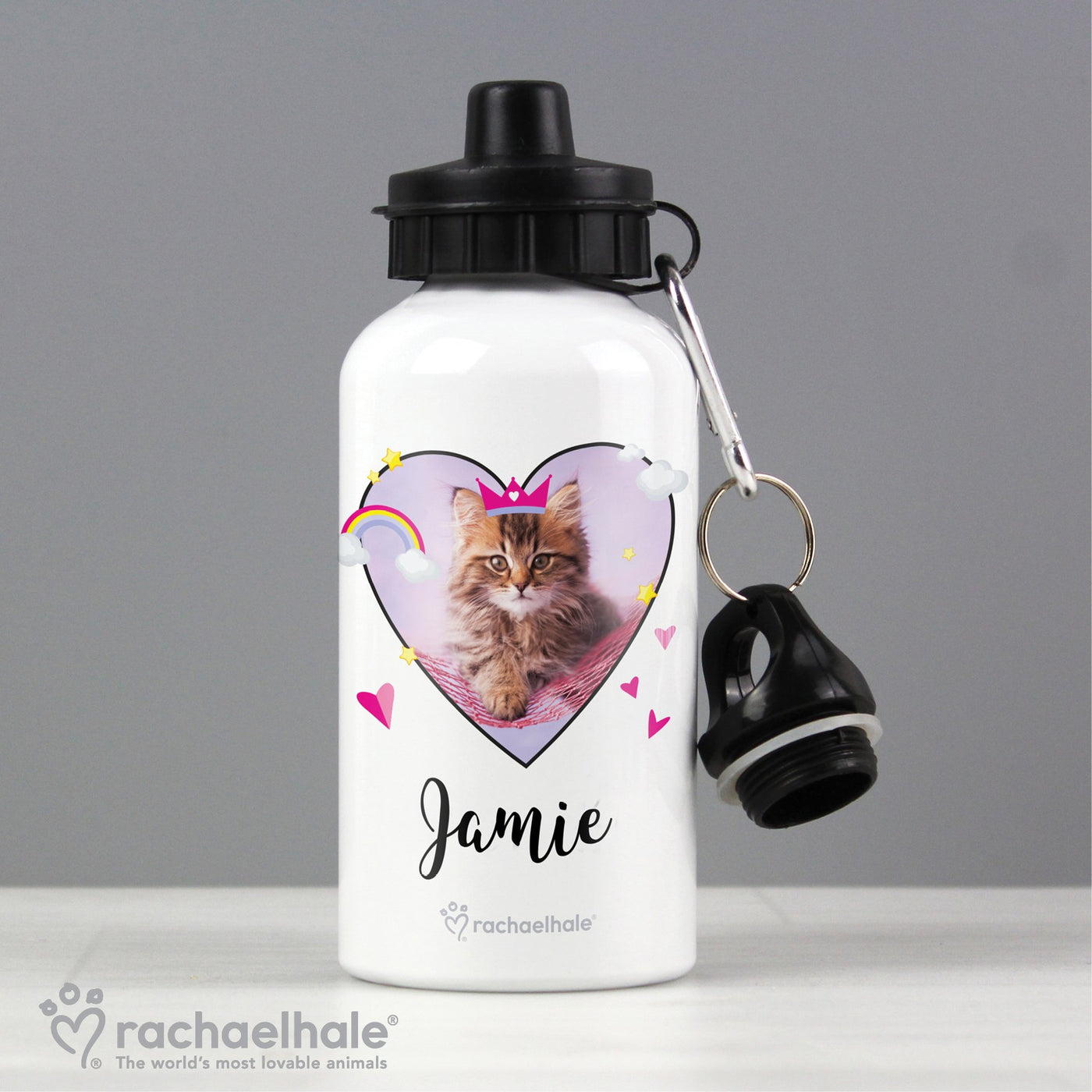 Personalised Rachael Hale Cute Cat Drinks Bottle - Shop Personalised Gifts