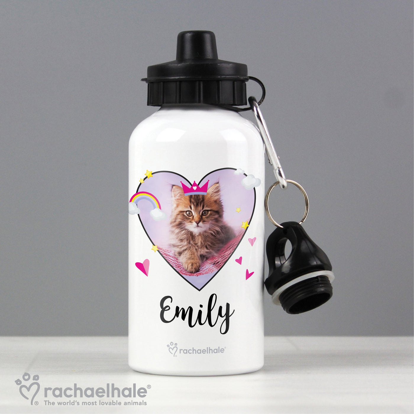 Personalised Rachael Hale Cute Cat Drinks Bottle - Shop Personalised Gifts