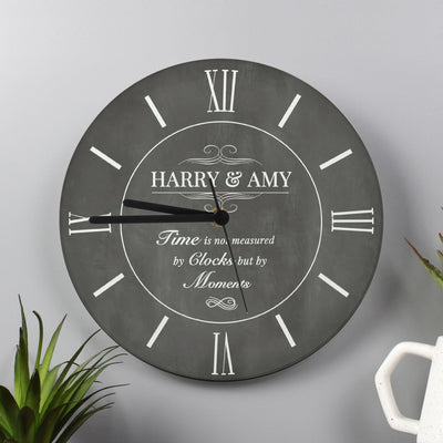 Personalised Measured In Moments Glass Clock - Shop Personalised Gifts