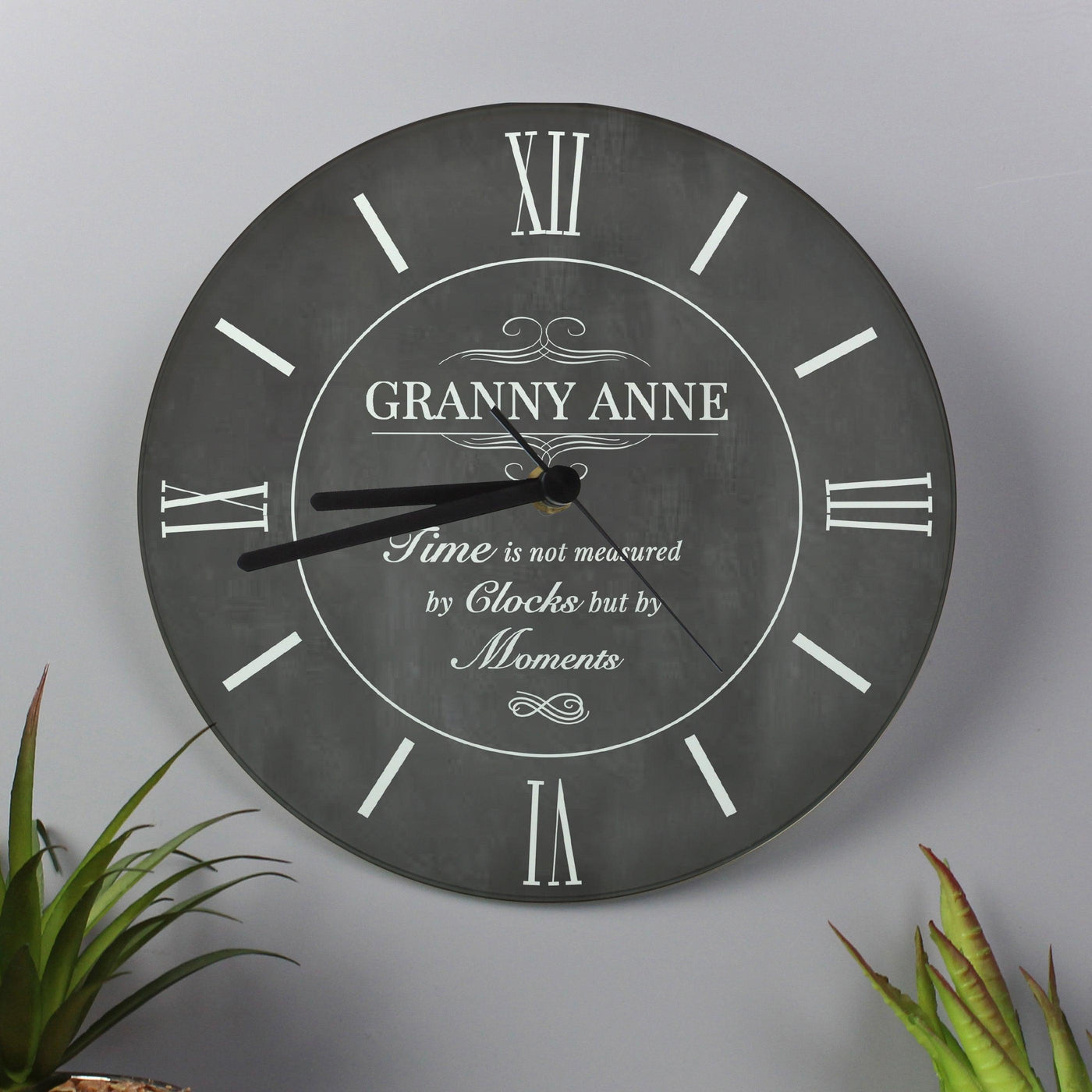 Personalised Measured In Moments Glass Clock - Shop Personalised Gifts