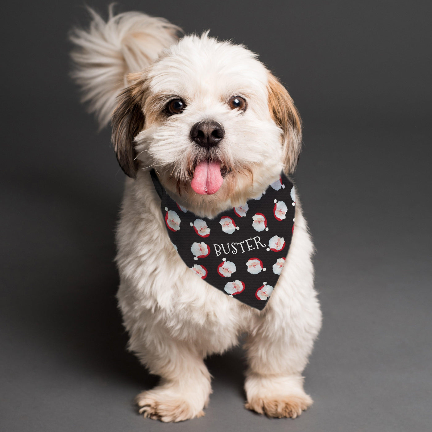 Personalised Santa Black Dog Bandana - Shop Personalised Gifts