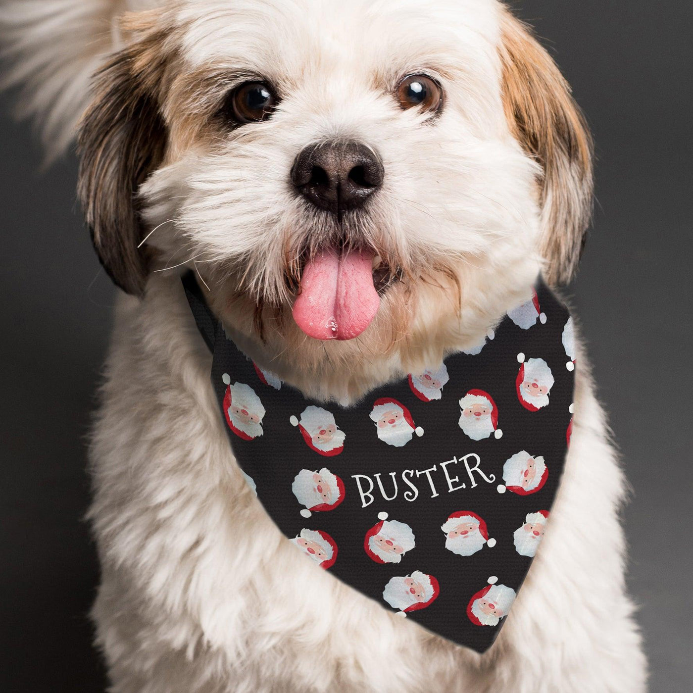 Personalised Santa Black Dog Bandana - Shop Personalised Gifts