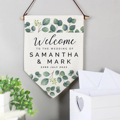 Personalised Botanical Wedding Hanging Banner - Shop Personalised Gifts