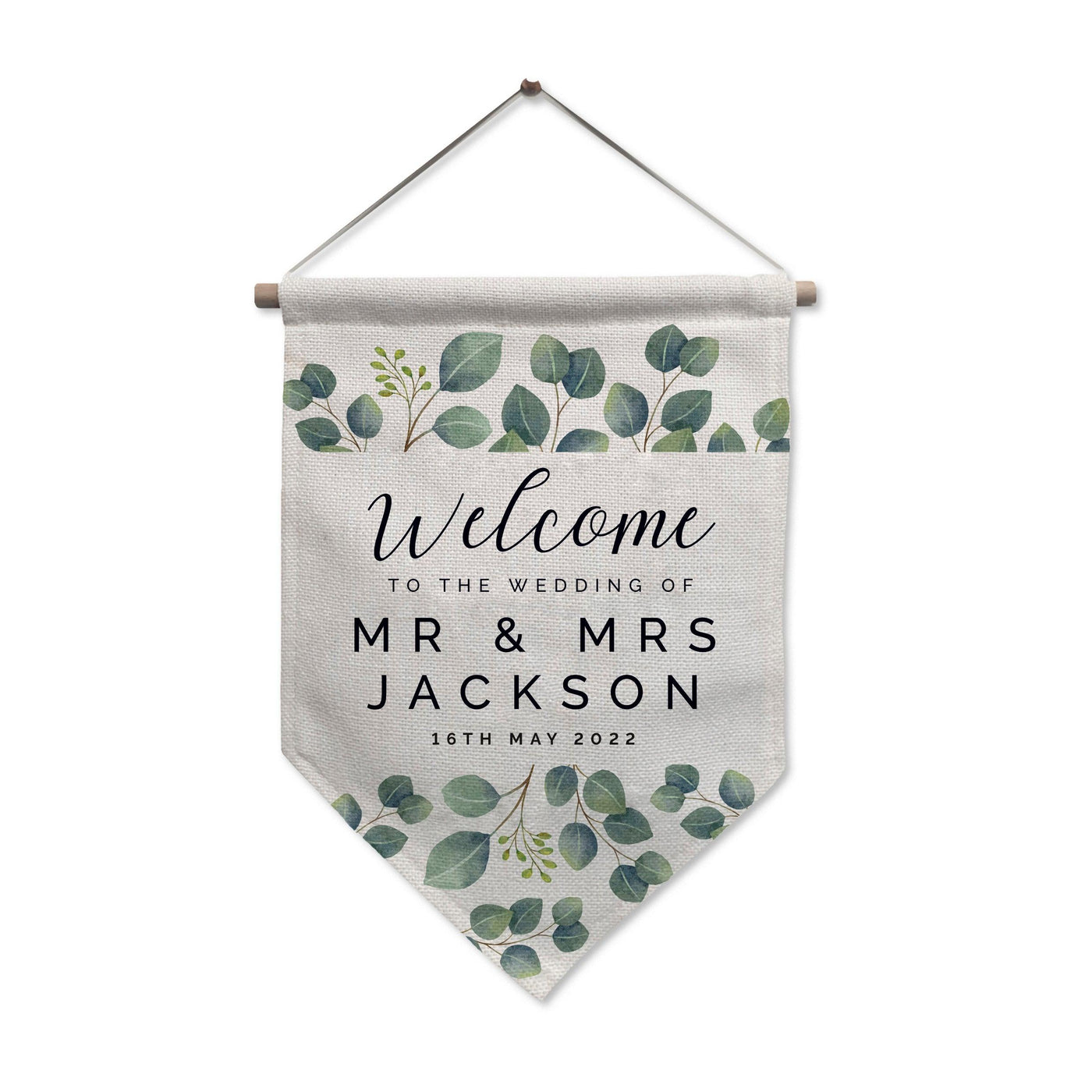 Personalised Botanical Wedding Hanging Banner - Shop Personalised Gifts