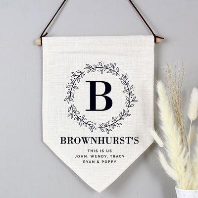 Personalised Floral Leaf Hanging Banner - Shop Personalised Gifts