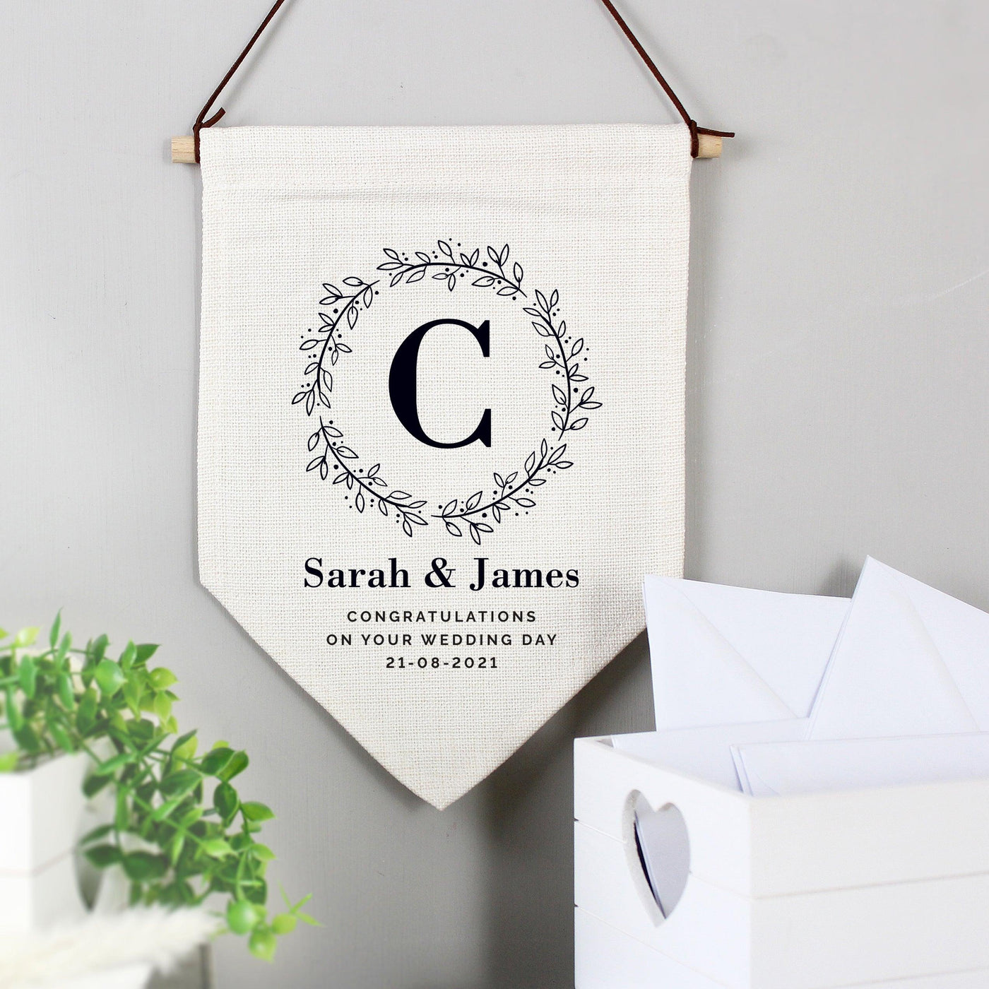 Personalised Floral Leaf Hanging Banner - Shop Personalised Gifts