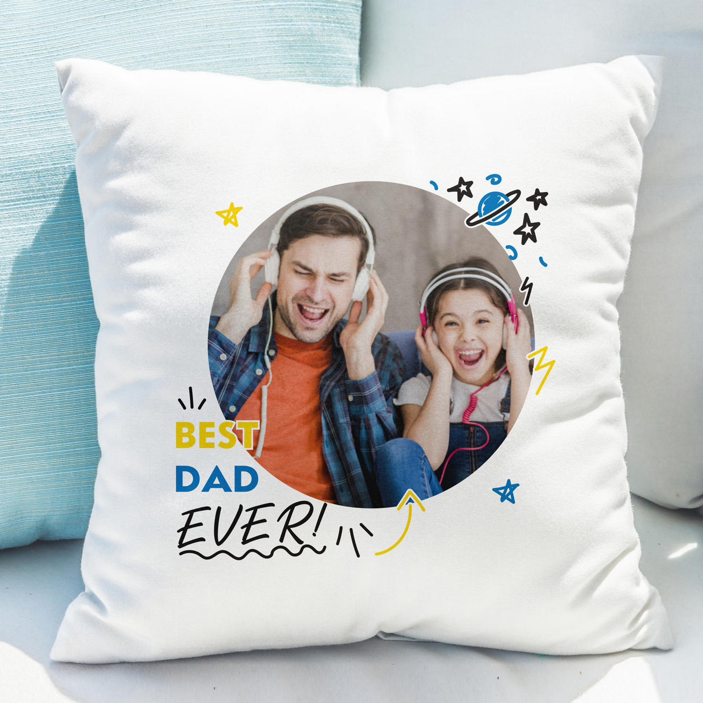 Best Ever Photo Upload Filled Cushion