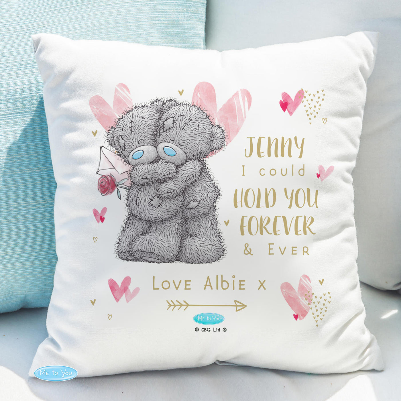 Personalised Me To You Hold You Forever Filled Cushion
