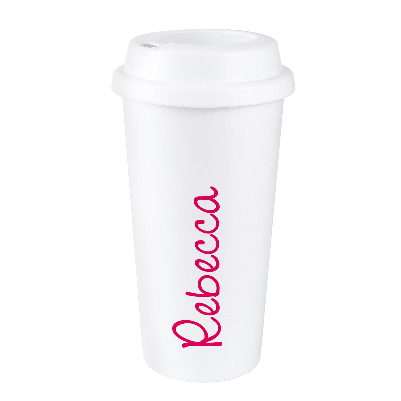 Personalised Pink Name Island Double Walled Travel Mug - Shop Personalised Gifts