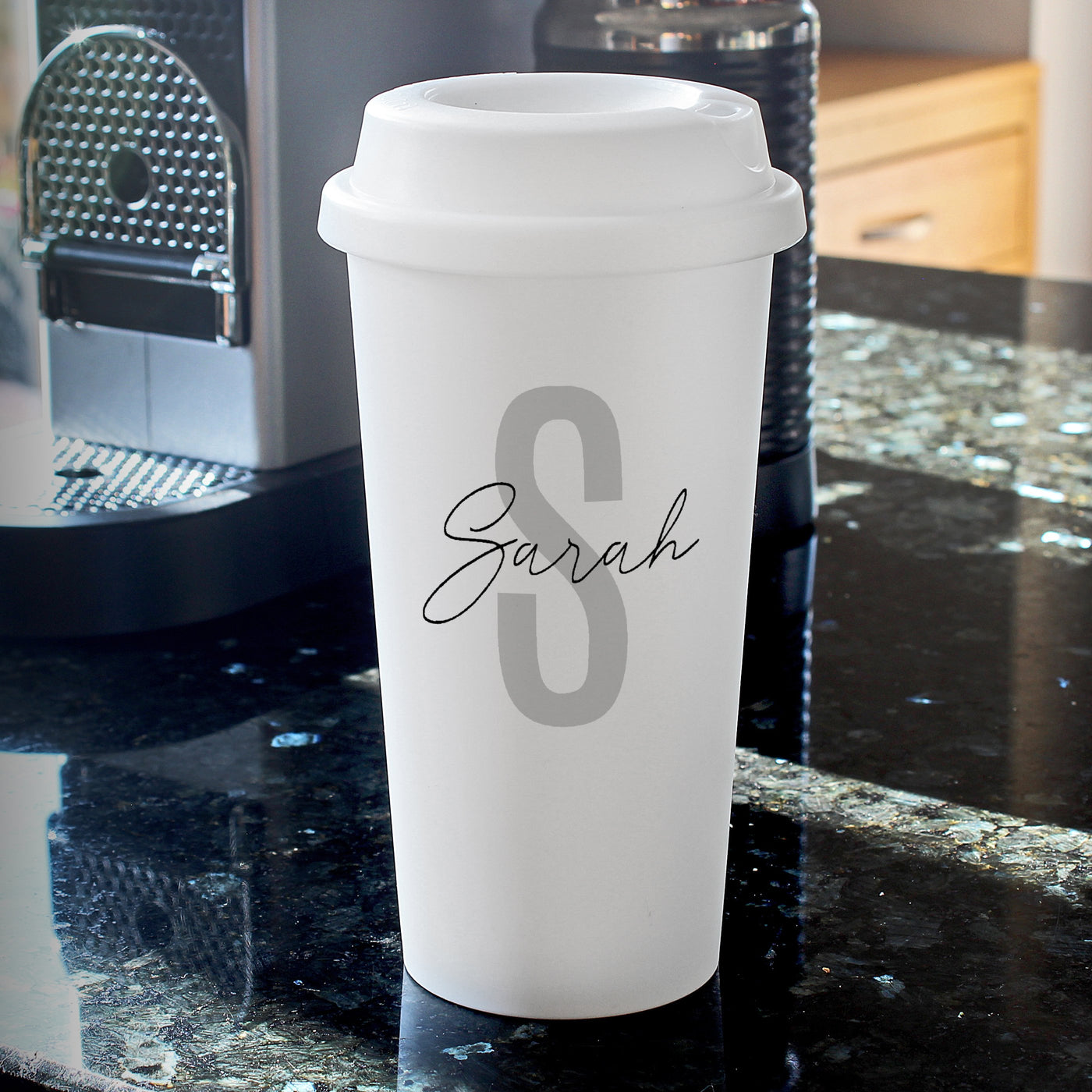 Personalised Initial & Name Double Walled Travel Mug - Shop Personalised Gifts