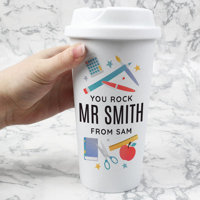 Personalised Teachers Double Walled Travel Mug - Shop Personalised Gifts