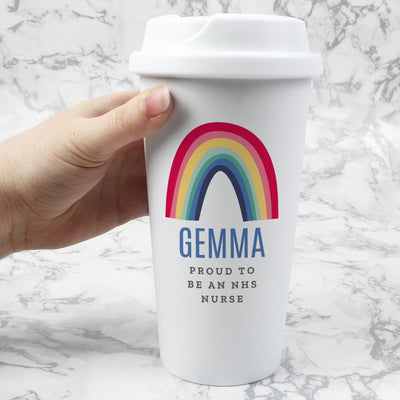 Personalised Rainbow Double walled Travel Mug - Shop Personalised Gifts