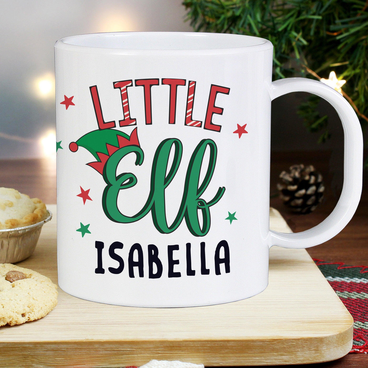 Personalised Little Elf Plastic Childrens Mug - Shop Personalised Gifts