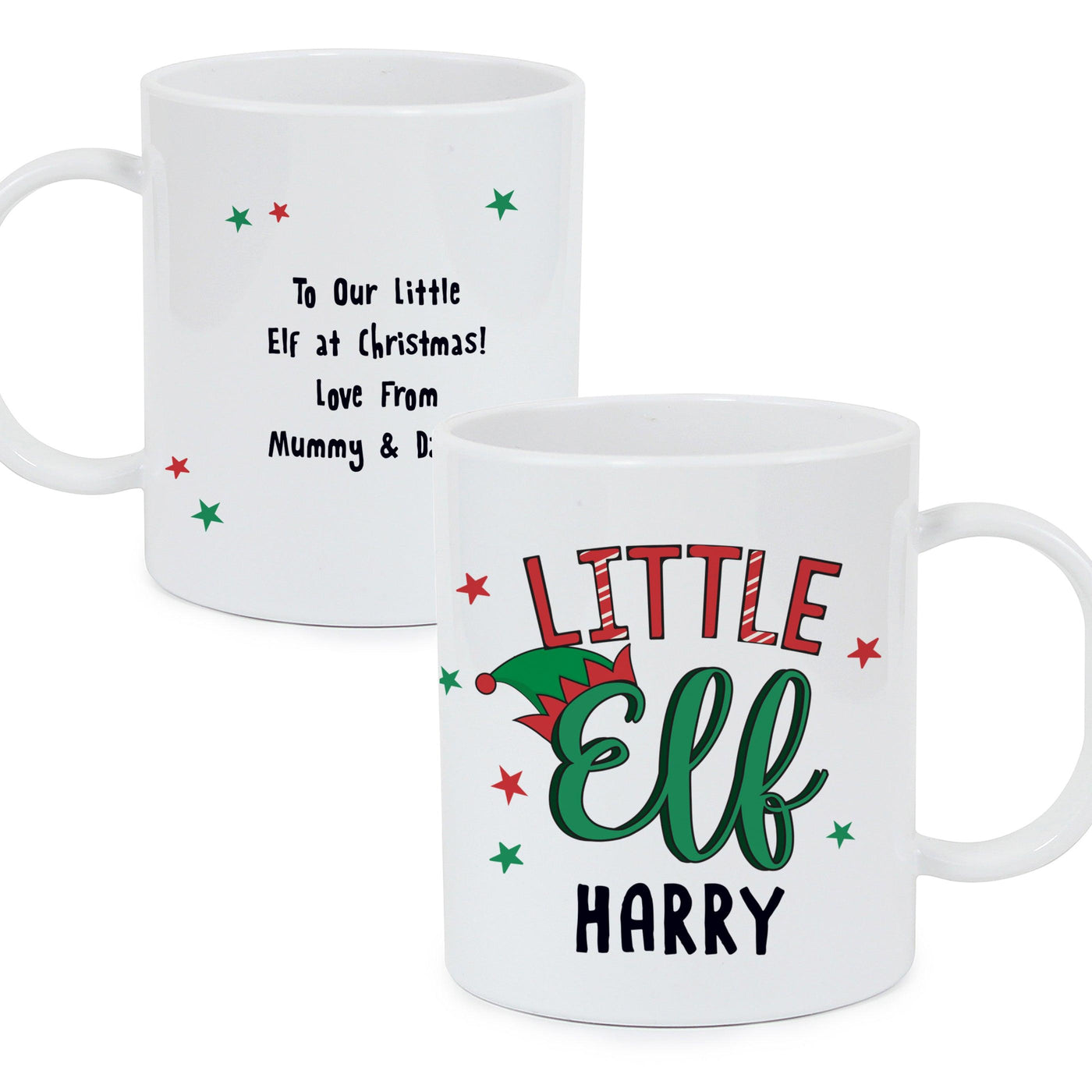 Personalised Little Elf Plastic Childrens Mug - Shop Personalised Gifts