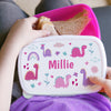 Personalised Girly Dinosaurs Name Only Pink Lunch Box - Shop Personalised Gifts