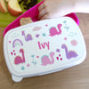 Personalised Girly Dinosaurs Name Only Pink Lunch Box - Shop Personalised Gifts