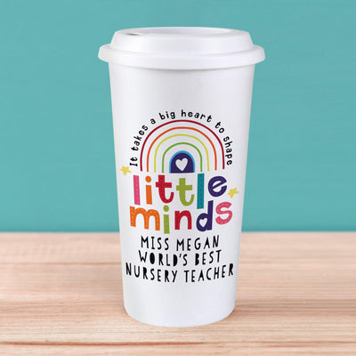 Personalised Shape Little Minds Travel Mug - Shop Personalised Gifts