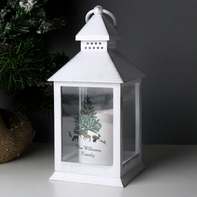 Personalised A Winter's Night White Lantern - Shop Personalised Gifts