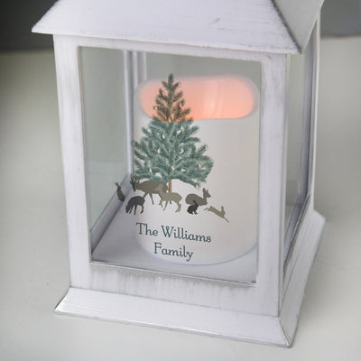 Personalised A Winter's Night White Lantern - Shop Personalised Gifts