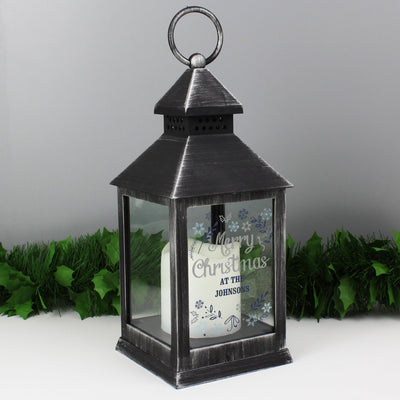 Personalised Christmas Frost Rustic Black Lantern - Shop Personalised Gifts