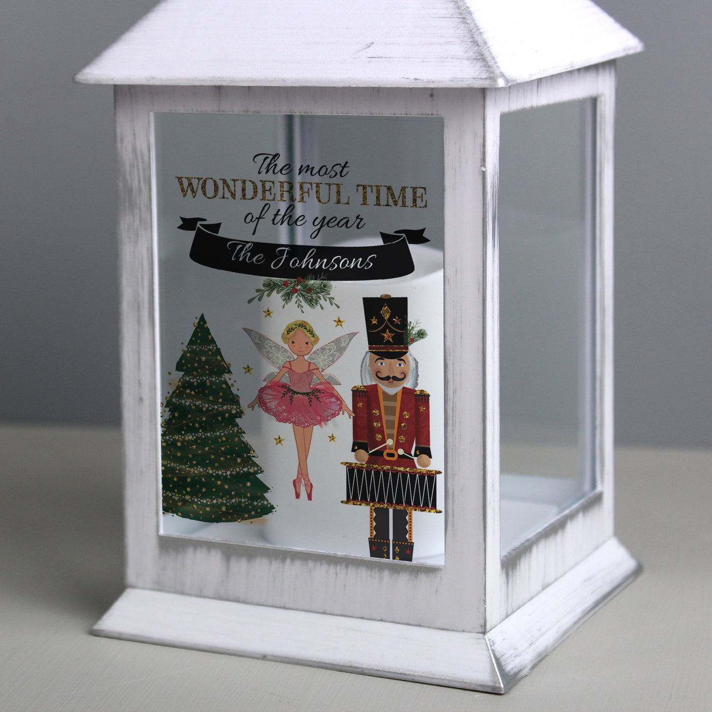 Personalised Nutcracker White Lantern - Shop Personalised Gifts