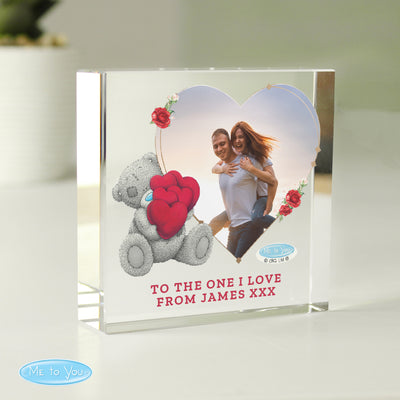 Personalised Me To You Valentines Photo Upload Glass Token