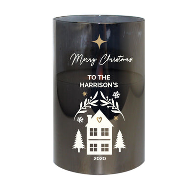 Personalised Christmas Smoked Glass LED Candle - Shop Personalised Gifts